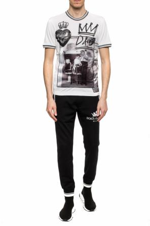 Patterned t-shirt with logo, zdjęcie 2 Patterned t-shirt with logo od Dolce & Gabbana